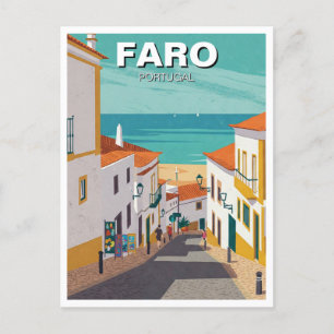 Faro Portugal Algarve Travel Vykort
