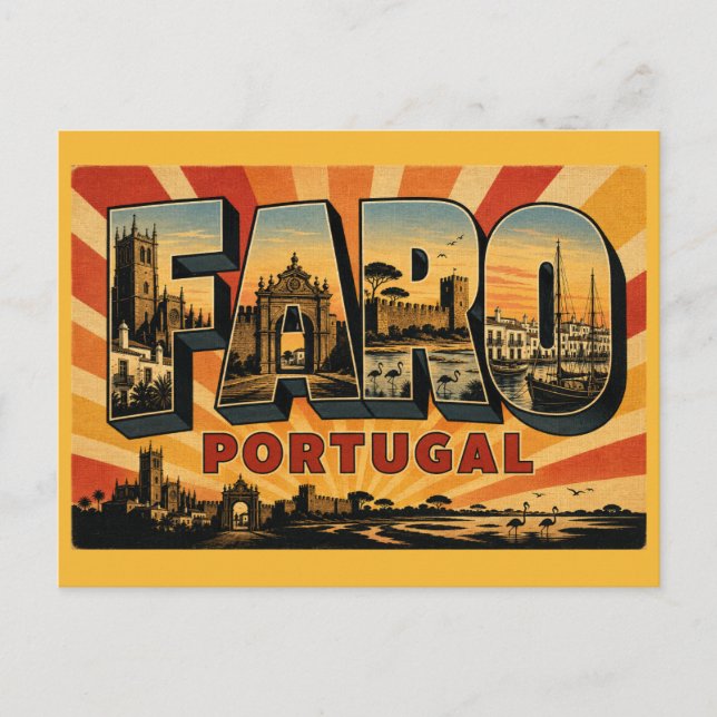 Faro Portugal Katedral Vykort (Framsida)