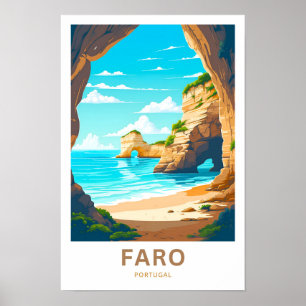 Färo Portugal Travel Skriv ut Poster
