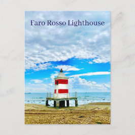 Faro Rosso Lighthouse Red Italien Postcard Vykort