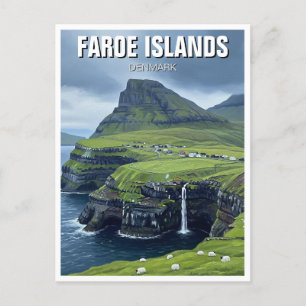 Färöarna Danmark Resa Vykort