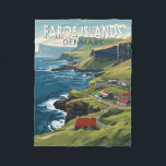 Färöarna Danmark Travel Art Vintage Fleecefilt<br><div class="desc">Färöarna i en vektorkonst stil. Färöarna är en självstyrande ögrupp,  en del av Konungariket Danmark. Den omfattar 18 klippiga,  vulkaniska öar.</div>