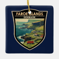 Färöarna Danmark Travel Art Vintage