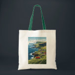 Färöarna Danmark Travel Art Vintage Tygkasse<br><div class="desc">Färöarna i en vektorkonst stil. Färöarna är en självstyrande ögrupp,  en del av Konungariket Danmark. Den omfattar 18 klippiga,  vulkaniska öar.</div>