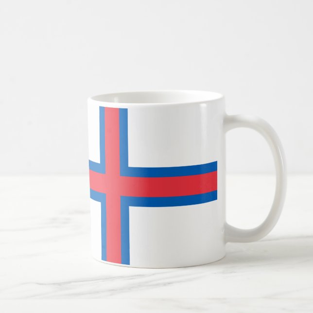 Färöarna Flagga Ceramic Mugg (Höger)
