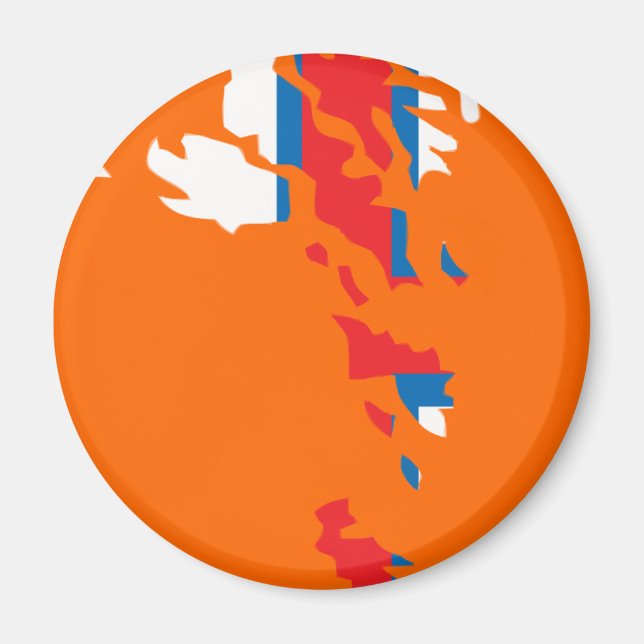 Färöarna flagga karta magnet (Framsidan)