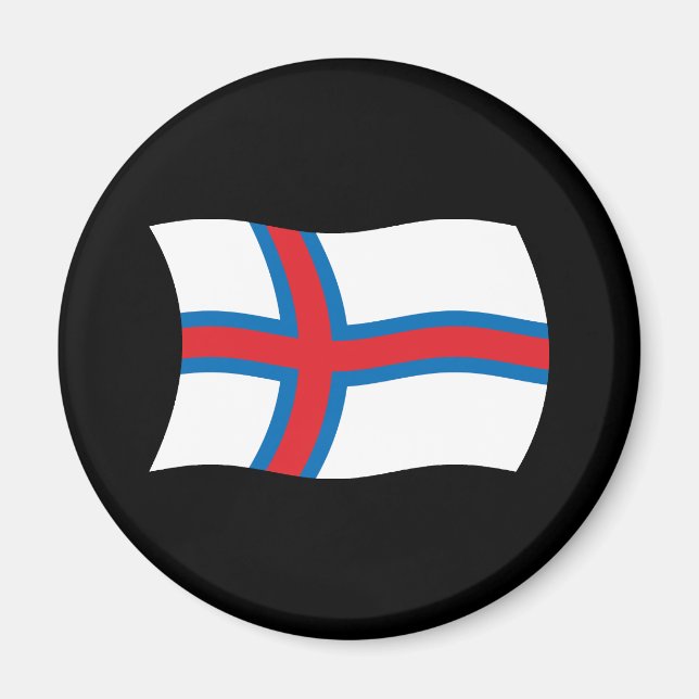 Färöarna Flagga Magnet (Framsidan)