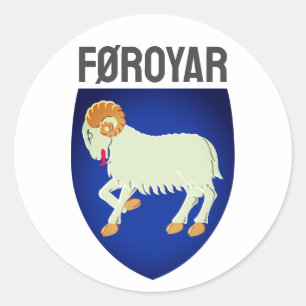 Färöarna jackar om arm (DANMARK) Runt Klistermärke