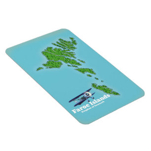 Färöarna Konungariket Danmark karta Magnet