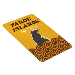 Färöarna vintage resor poster magnet
