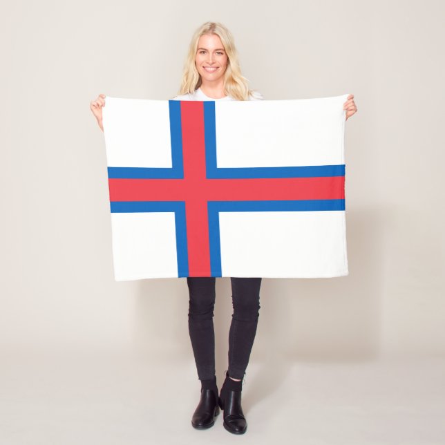 Färöarnas flagga fleecefilt (På plats)