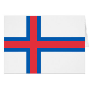 Färöarnas flagga hälsningskort