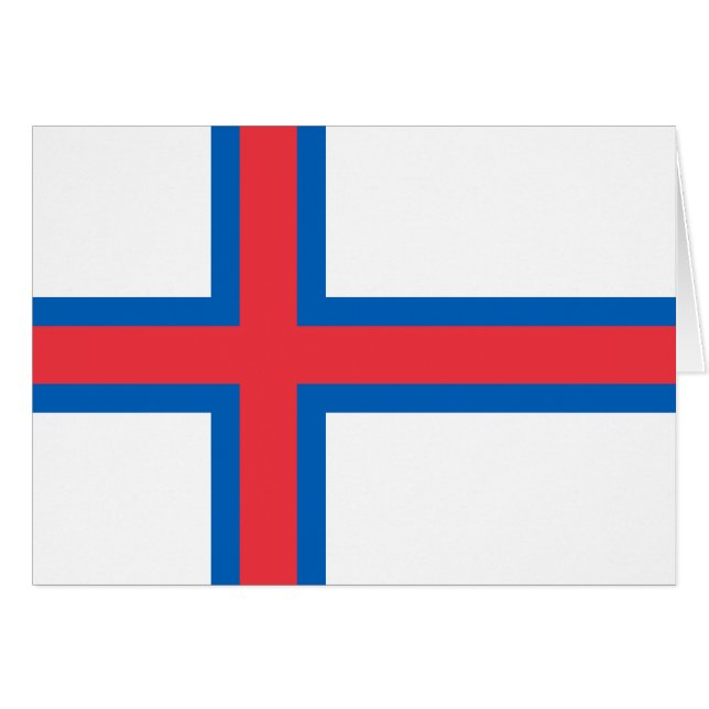 Färöarnas flagga hälsningskort (Framsidan Horizontal)