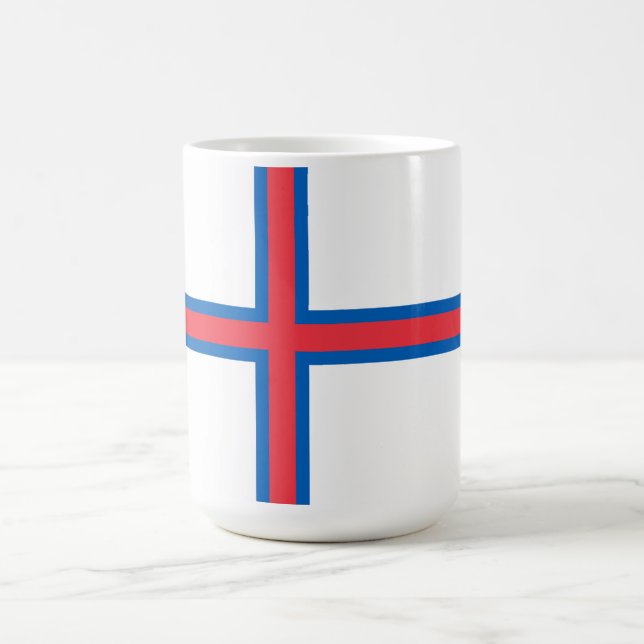 Färöarnas flagga kaffemugg (Center)