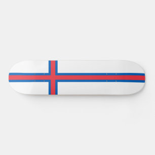 Färöarnas flagga mini skateboard bräda 18,5 cm