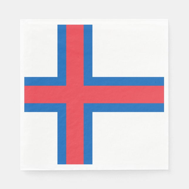 Färöarnas flagga pappersservett (Framsidan)