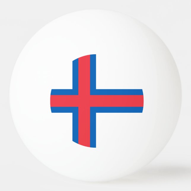 Färöarnas flagga pingisboll (Framsidan)