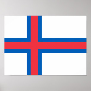 Färöarnas flagga poster