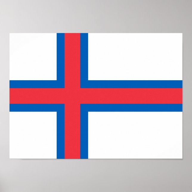 Färöarnas flagga poster (Framsidan)