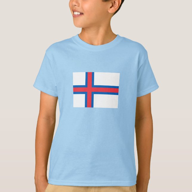 Färöarnas flagga t shirt (Framsida)