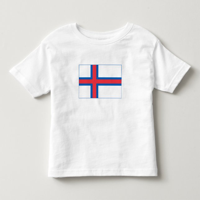 Färöarnas flagga t shirt (Framsida)
