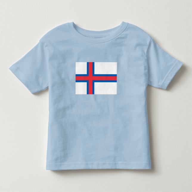Färöarnas flagga t shirt (Framsida)