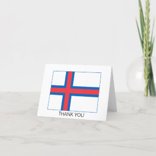 Färöarnas flagga tack kort