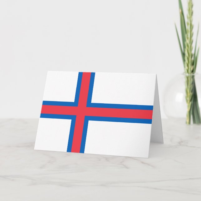 Färöarnas flagga tack kort (Framsida)