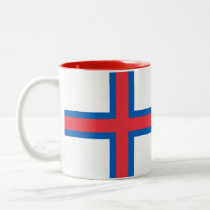 Färöarnas flagga Två-Tonad mugg