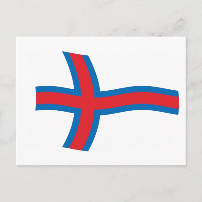 Färöarnas flagga vykort (Framsida)