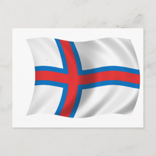 Färöarnas flagga vykort