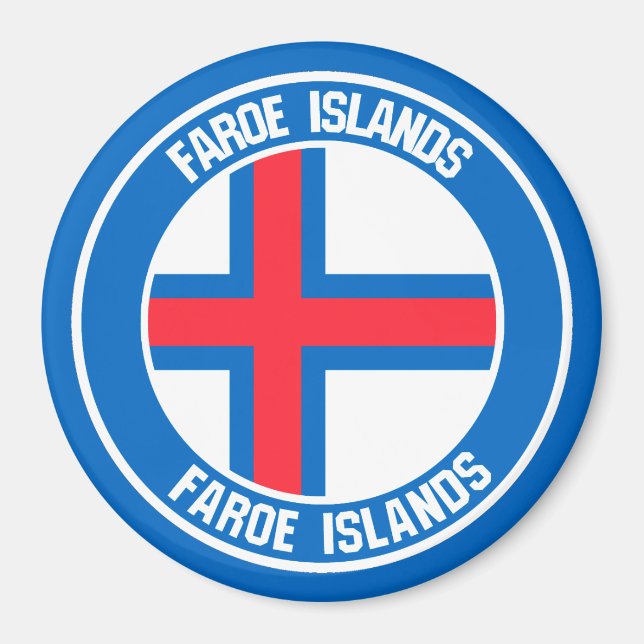 Färöarnas resund Emblem Magnet (Framsidan)