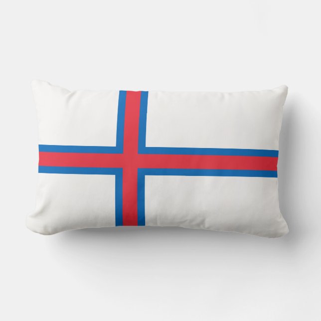 Faroe Island flagga Lumbarkudde (Framsida)