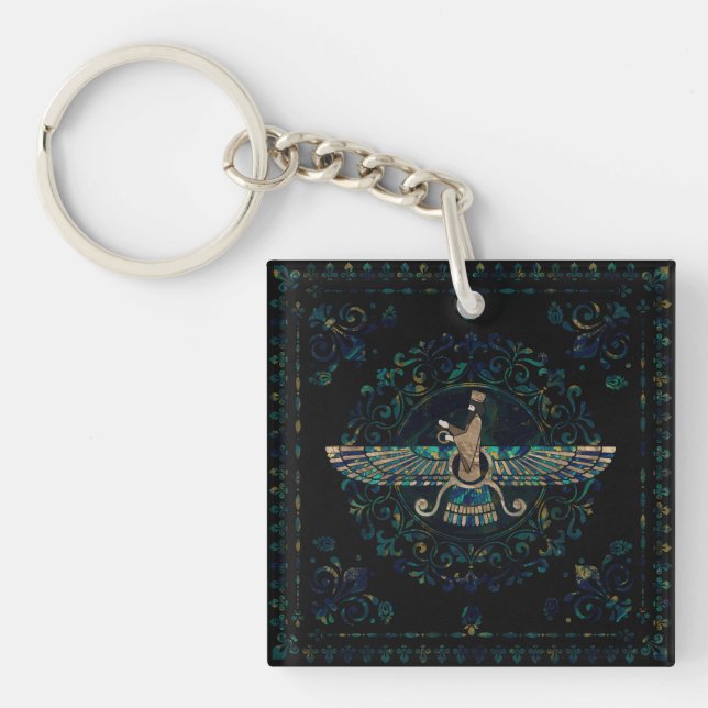 Farohar - Faravahar - Fravashi Marble och Guld (Framsidan)