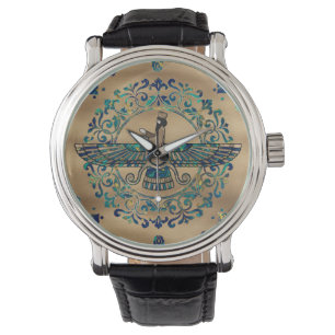 Farohar - Faravahar - Fravashi Marble och Guld Armbandsur