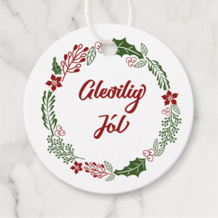 Färöiska God jul, Gleðilig Jól, Anpassningsbar Gåvor Etiketter