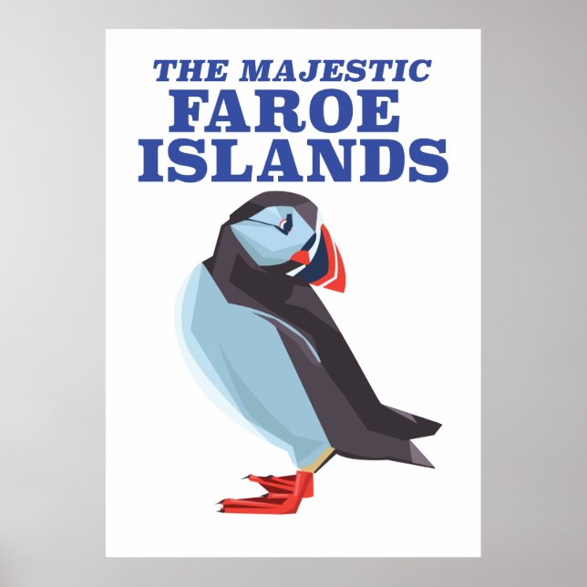 Faroöarnas Puffin-fågel Poster (Framsidan)