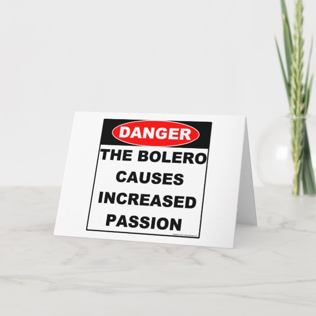 Faror av boleroen Notecard Kort (Framsida)