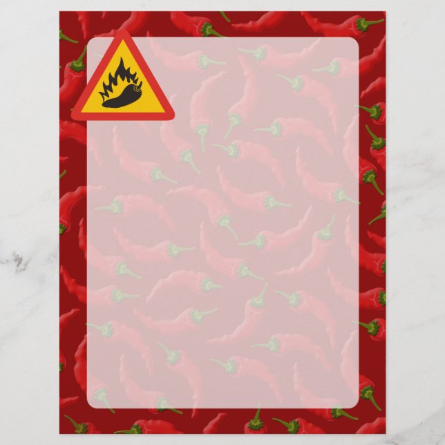 Faroskylt för hett pepparpeppar (Framsida)