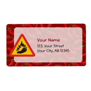 Faroskylt för hett pepparpeppar fraktsedel