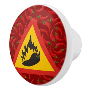 Faroskylt för hett pepparpeppar knopp