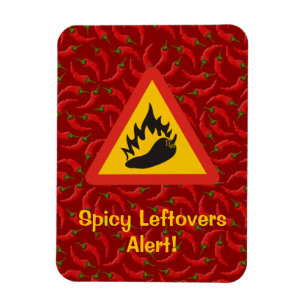 Faroskylt för hett pepparpeppar magnet
