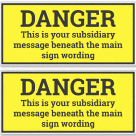 Faroskyltar - Två skyltmärken för svart och Gult Klistermärken