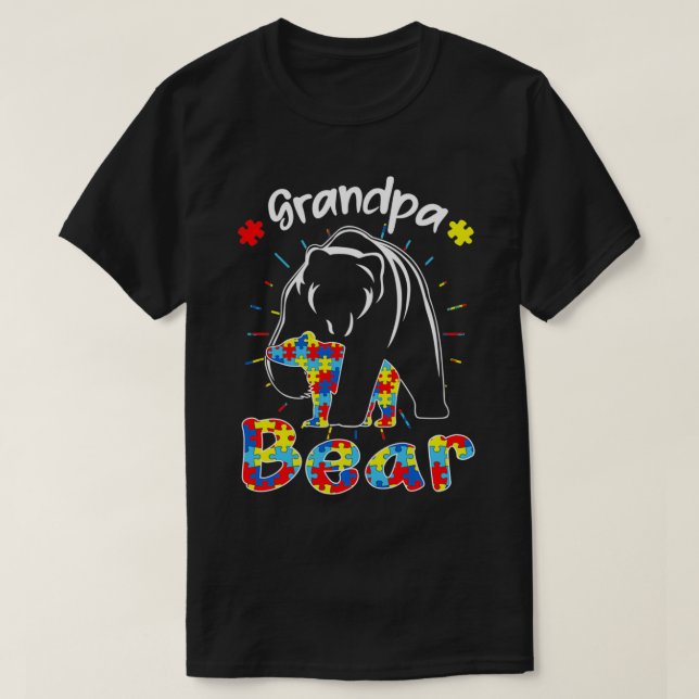 Farpa Bear Autism Awareness Autistic Family Kärlek T Shirt (Design framsida)