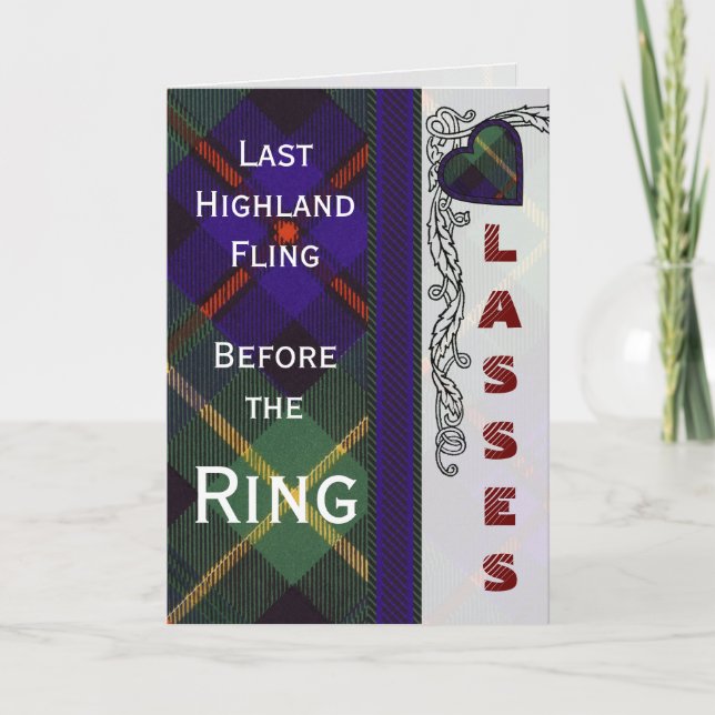 Farquarson skottTartan Inbjudan (Framsida)