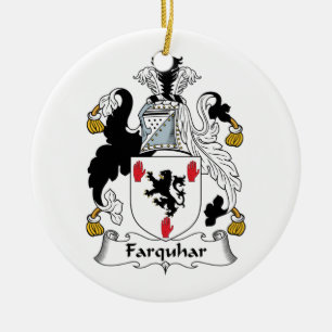 Farquhar familjvapensköld julgransprydnad keramik