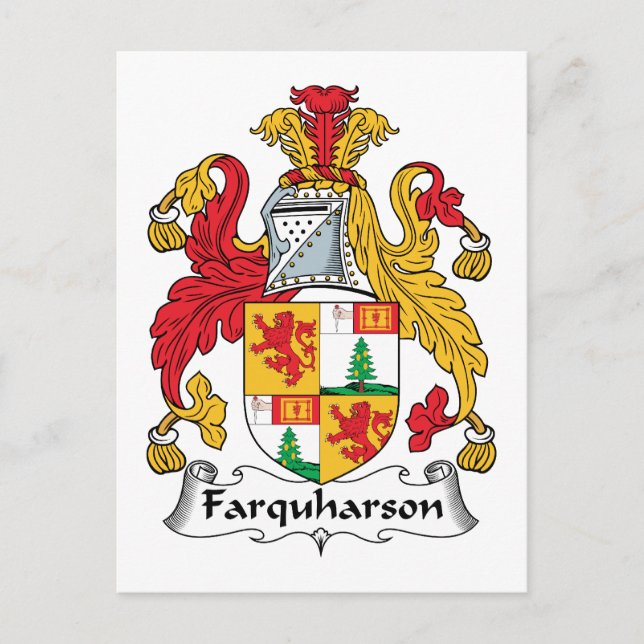Farquharson Family Crest Vykort (Framsida)