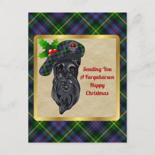 Farquharson Klan Badge & Tartan julkort Vykort