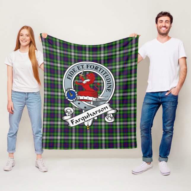 Farquharson Klan Badge Tartan Play Fleecefilt (På plats)