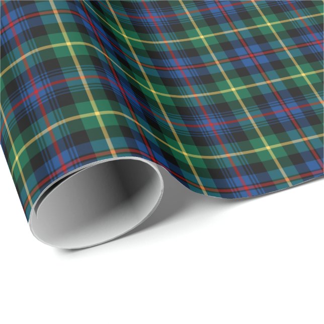 Farquharson Klan Tartan Presentpapper (Rullad Hörn)